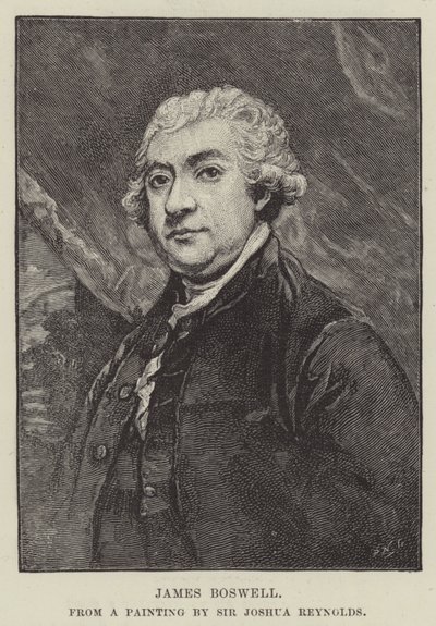 James Boswell door Joshua Reynolds